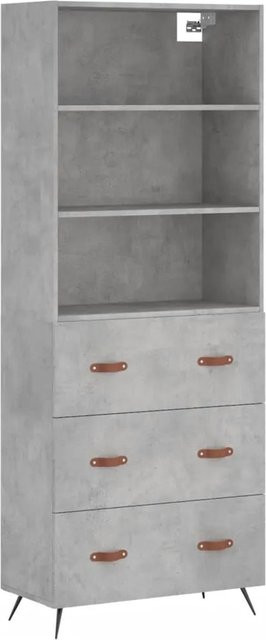 vidaXL Highboard Industrial Style Betongrau B/T/H: 69,5 x 34 x 180 cm - Bild 1