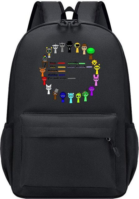 3-teiliges Schulrucksack-Set aus Oxford-Stoff in Schwarz mit Schultasche und Federmäppchen, B/T/H: 42 x 28 x 11 cm - Bild 1