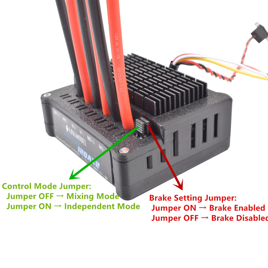 KINGMODEL Bidirektionaler Dual-Wege-Bürstenregler ESC, 60A/120A - Bild 3