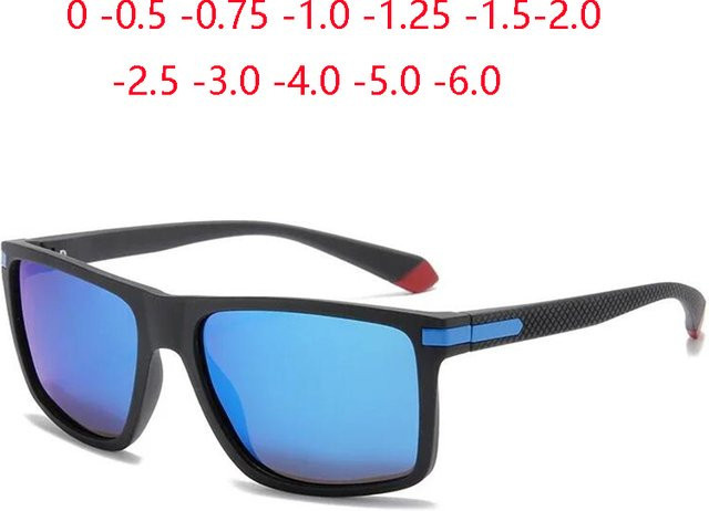 Sport Square Sonnenbrille, Vollrand, Schwarz, Kunststoff - Bild 1