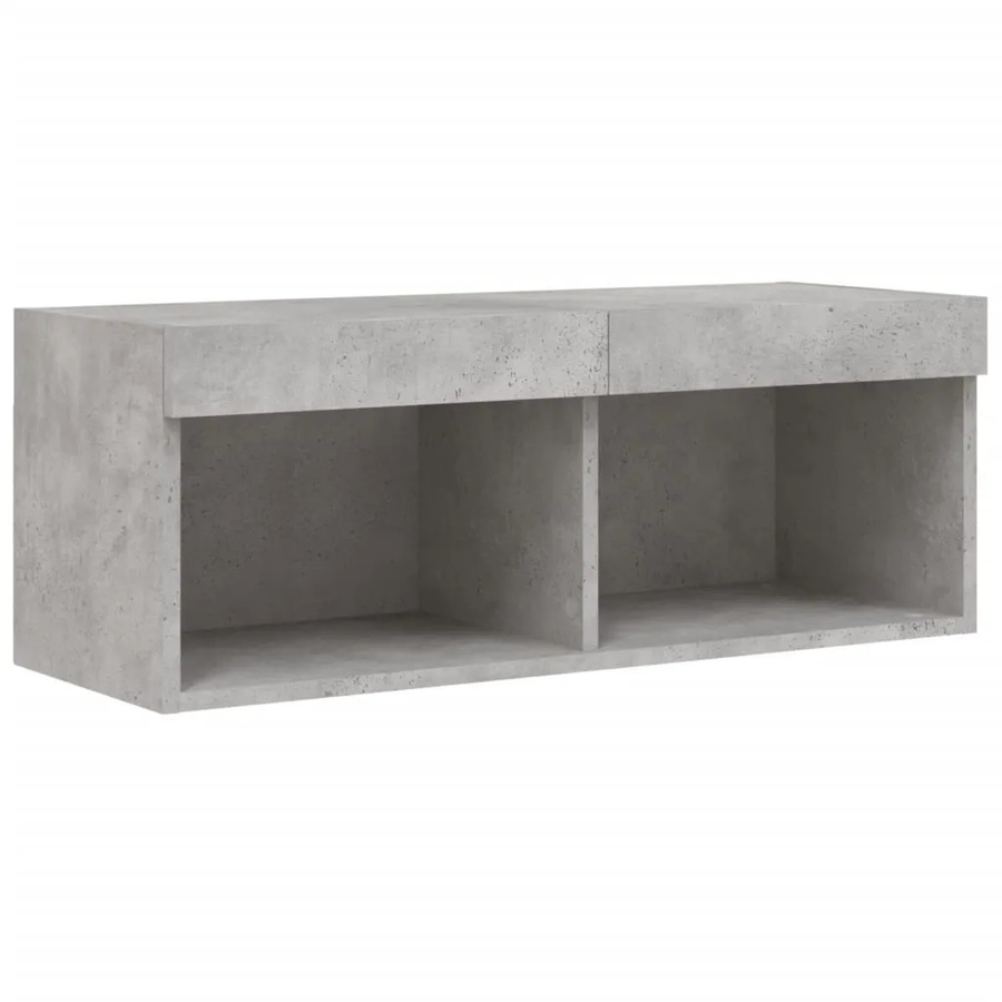 vidaXL TV-Schrank modern in Grau mit integrierter LED-Beleuchtung, B/T/H: 80 x 30 x 30 cm - Bild 2