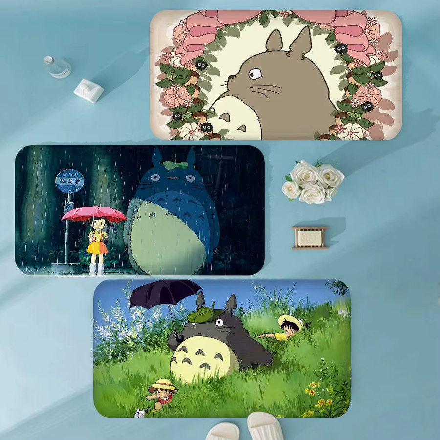 Rutschfeste Totoro Fußmatte von Potdemiel im nordischen Stil, Mehrfarbig, B/T: 60 x 40 cm - Bild 2