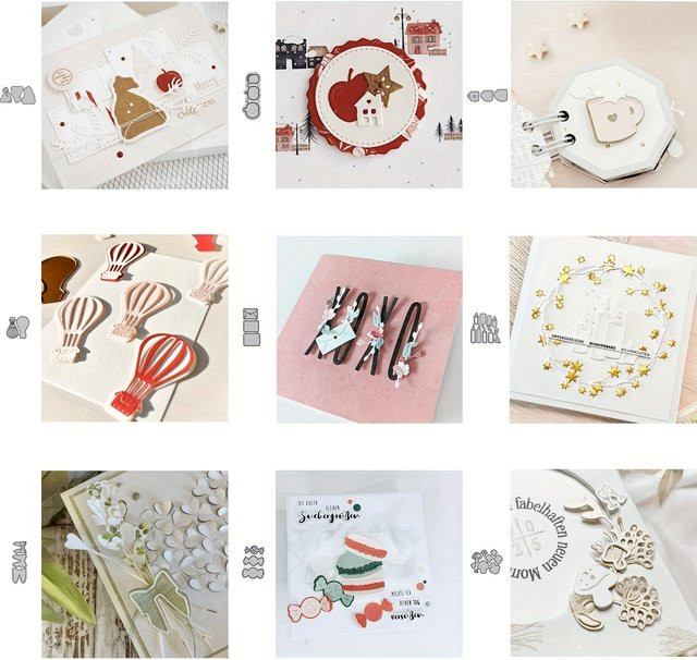 Metall Schablone Heißluft Ballon für DIY Scrapbooking und Karten Gestaltung - Bild 1