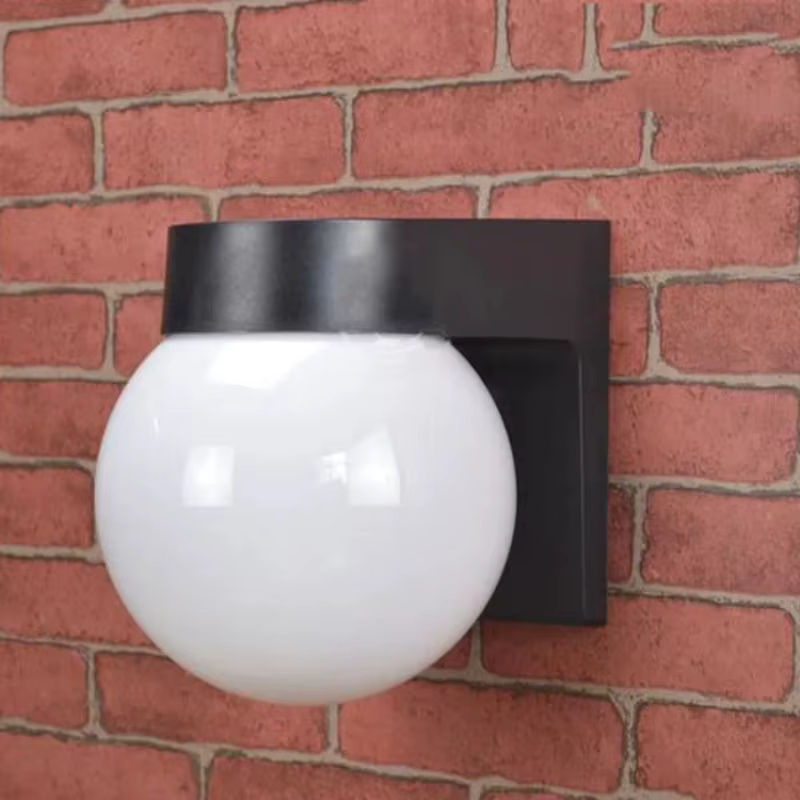 Loft LED Outdoor Veranda Lampe Schwarz mit E27 Fassung und Kugelschirm für dein Zuhause - Bild 5