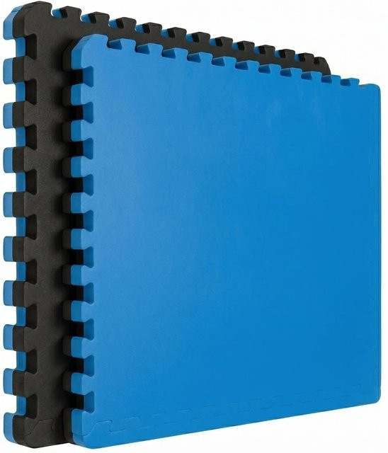 eyepower Fitnessmatte 3er Set Schwarz und Blau B/T/H: 90 x 90 x 2,5 cm - Bild 1