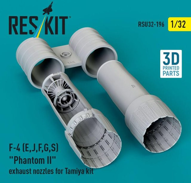 Tamiya F-4 Phantom II Exhaust nozzles, 3D Printed - Bild 1