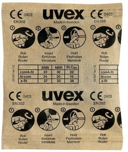 Uvex x-fit Gehörschutzstöpsel beige, 37 dB, Einweg, 100 Paar, EN 352-2 - Bild 1