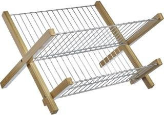 Westmark Tilo Abtropfer aus Edelstahl und Bambus in Silber und Braun, B/T/H: 39,0 x 35,0 x 2,8 cm - Bild 1