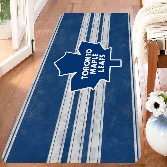 Karpetti Toronto Maple Leafs Retro Teppich, blau, rutschfest, B/T: 80 x 120 cm - Bild 1