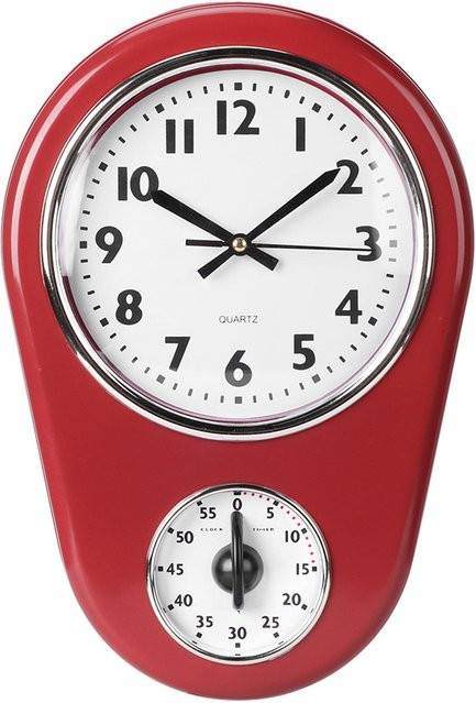 TOMTOP JMS Vintage Wanduhr in Weiß mit lautlosem Quartz-Uhrwerk - Bild 1