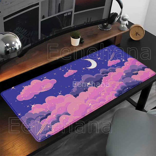 Eenehana Cloud Gamer XXL Mauspad mit Landschafts-Design in Multicolour, B/T: 90 x 40 cm - Bild 1