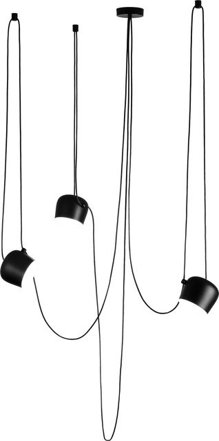 Flos Aim Pendelleuchte 3-flammig in Schwarz mit dimmbarer LED aus Polycarbonat - Bild 1