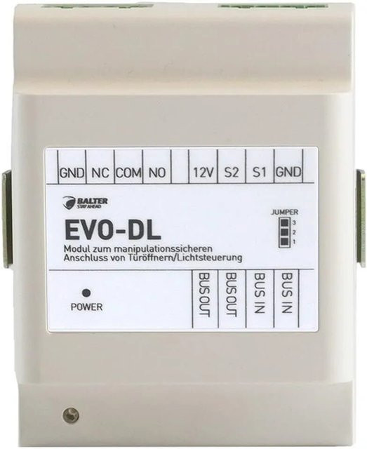 BALTER EVO-DL Manipulationssicheres Anschluss-Modul für Türöffner und Lichtsteuerung in Weiß - Bild 1