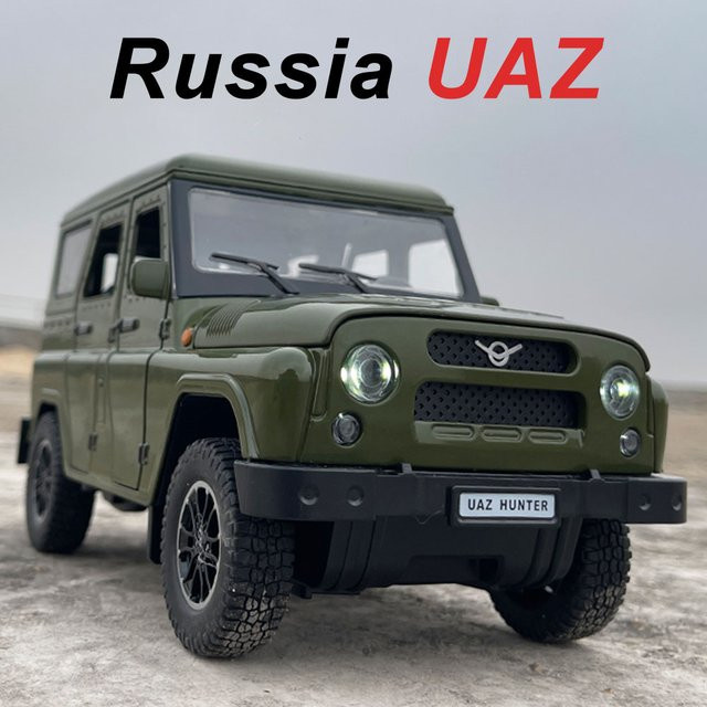 Mini Auto Russland UAZ Hunter LADA NIVA, Spielzeugfahrzeug, 1:18, mit Licht und Sound - Bild 1