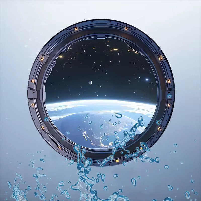 Potdemiel Rundes Metallschild mit Sci-Fi Raumschiff Design und Weltraumansicht in Blau, Durchmesser: 20 cm - Bild 3