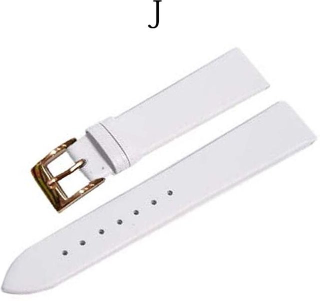 Uhrenarmband Leder, Weiß, 20mm - Bild 1