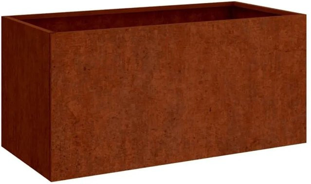vidaXL Pflanzkübel aus Cortenstahl in Braun B: 62 cm, T: 40 cm, H: 39 cm - Bild 1
