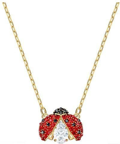 Swarovski Halskette, Herz, Marienkäfer, Kristall, Gold, Damen - Bild 1