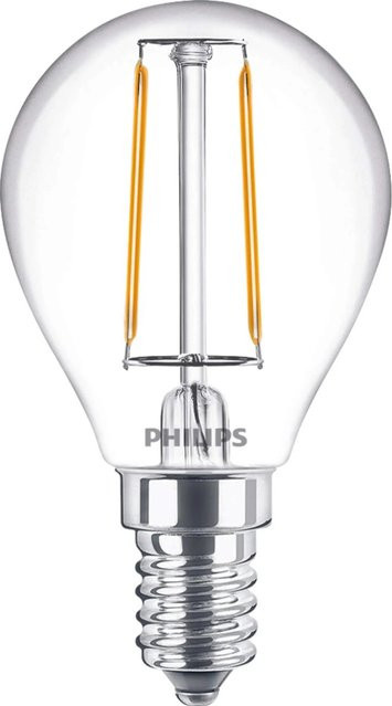 Philips LED-Leuchtmittel E14 Tropfenform Vintage Glas transparent warmweiß H x Ø: 8 x 4,5 cm - Bild 1