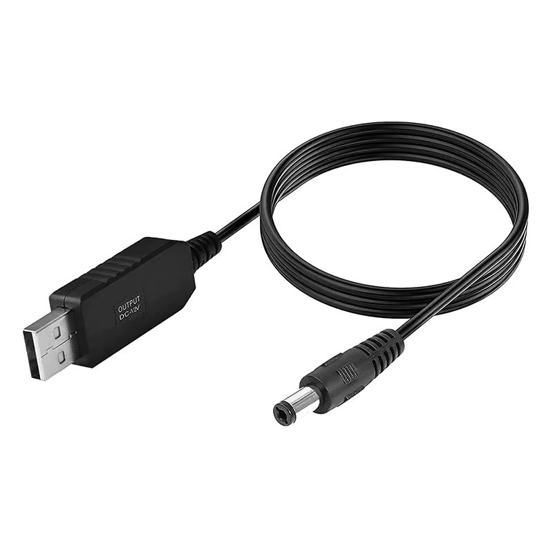Ninth World USB-C zu DC 5V auf 12V Step-up Boost Konverter Kabel für WiFi Router und Modem in Schwarz - Bild 2