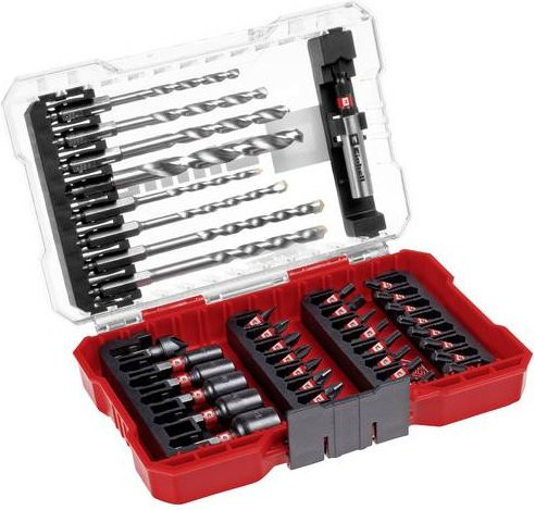 Einhell Bohrer- und Bit-Set M-CASE 39-teilig mit HSS-Metallbohrern und Bits in Silber, Grau und Transparent - Bild 2