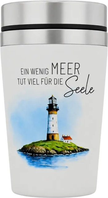 Dekohelden24 Thermobecher Isolierbecher für Kaffee und Tee mit 240 ml Fassungsvermögen, Höhe: 13,5 cm, Breite: 8 cm - Bild 1