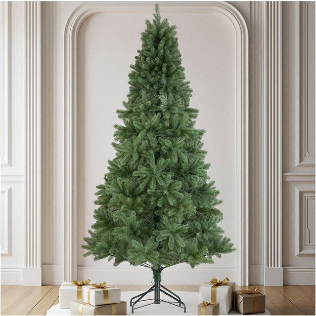 tectake Weihnachtsbaum Dancer Künstlich in Grün mit Spritzgussnadeln und Metallständer, B/T/H: 120 x 120 x 230 cm - Bild 1