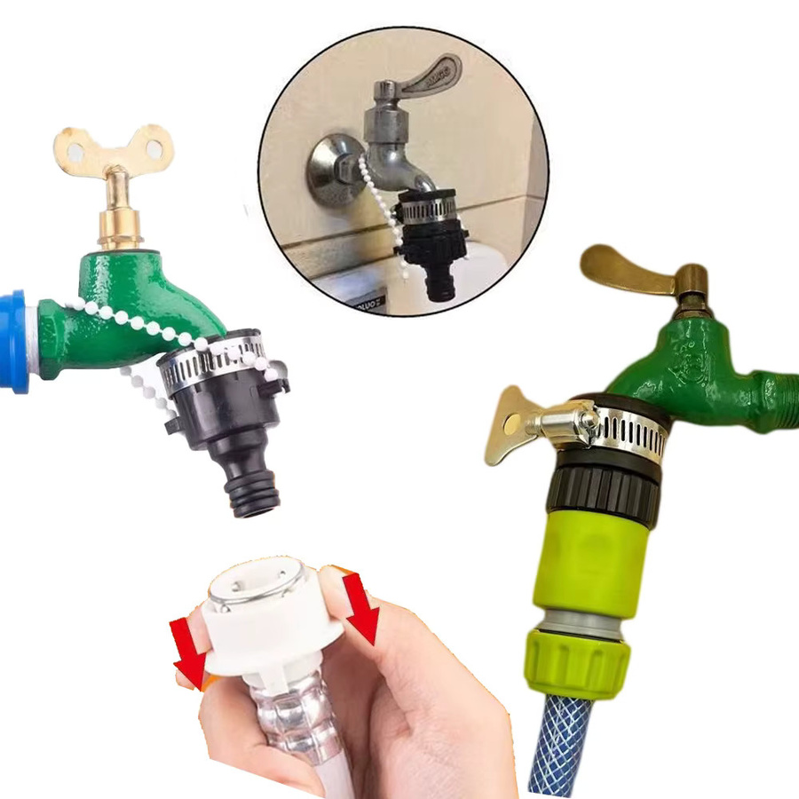 Universal Wasserhahn Adapter mit 3/4 Zoll Gewinde in Schwarz für Gartenschläuche und Autowaschanlagen - Bild 3