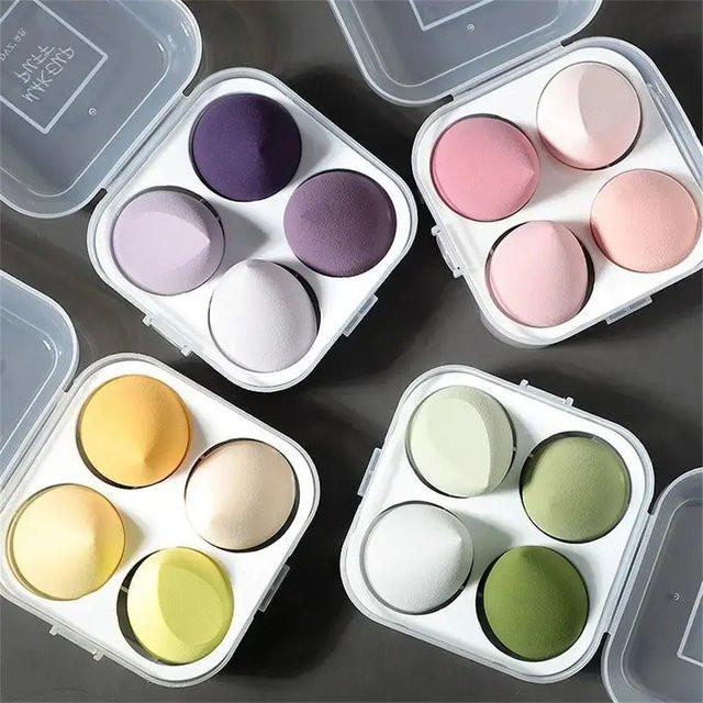 4er Set Make-up Schwämme, Pink, Damen - Bild 1