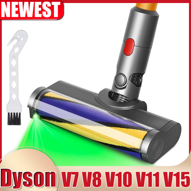 LED-Bodendüsebürste für Dyson Staubsauger V7 V8 V10 V11 V15 mit weicher Rollenbürste als Ersatzteil - Bild 1
