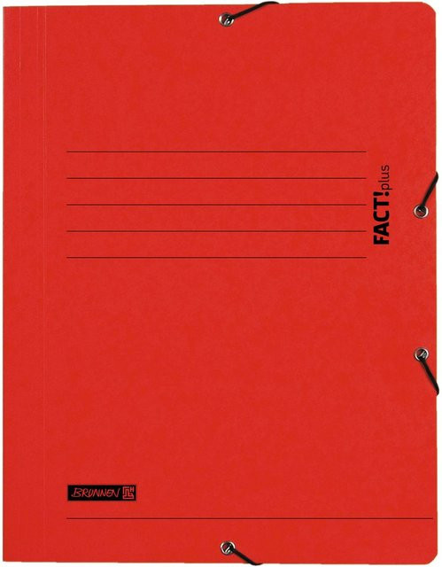 Brunnen Sammelmappe mit Gummizug A4 in Rot aus Pressspankarton - Bild 1