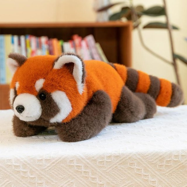 Liegender Roter Panda Plüschtier, Puppe, 30cm - Bild 1