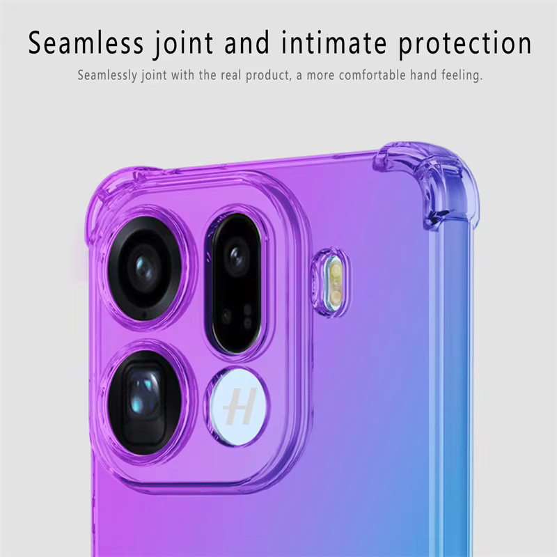 Stoßfeste TPU-Schutzhülle mit Farbverlauf für dein OPPO Find X9 Pro in Transparent - Bild 3