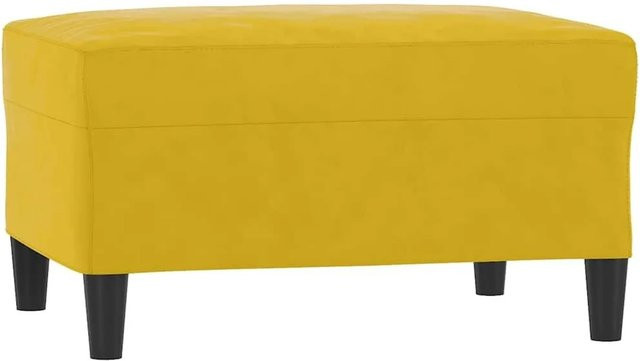 vidaXL Fußhocker Gelb Samt B/T/H: 70 x 55 x 41 cm - Bild 1