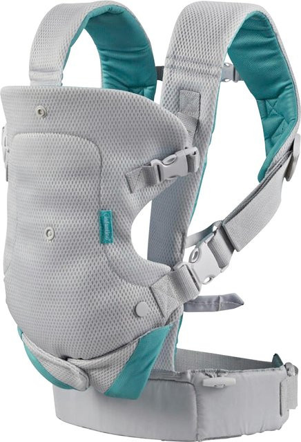Infantino Babytrage Flip Light & Airy 4in1 Mesh in Grau mit reflektierenden Elementen - Bild 1