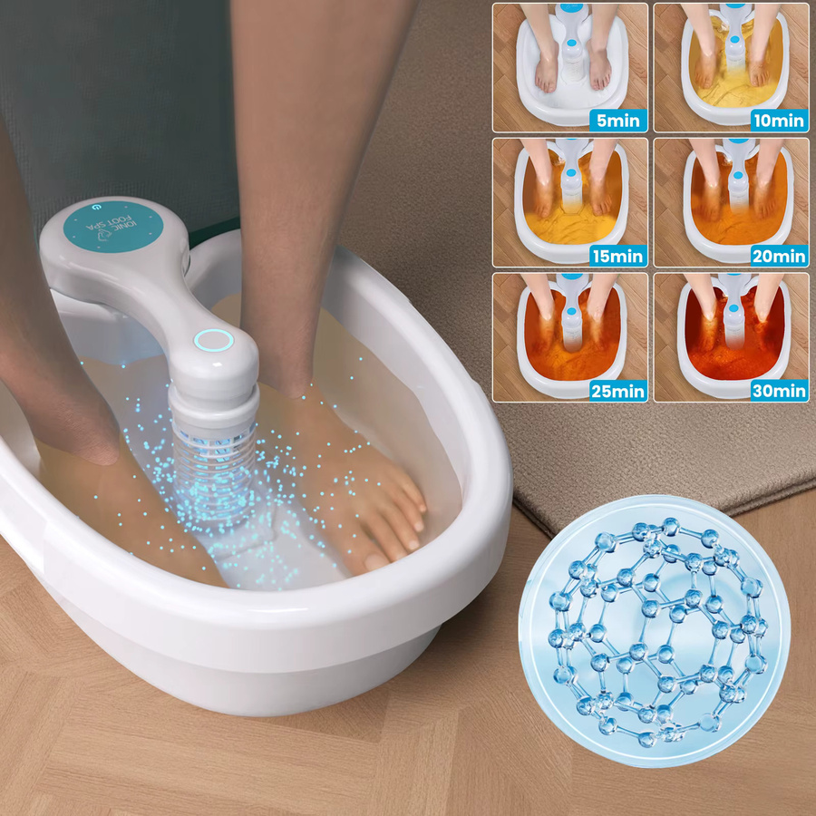 Bromose Ionen-Detox-Fußbad-Massagegerät mit Becken, elektrisch, weiß - Bild 2