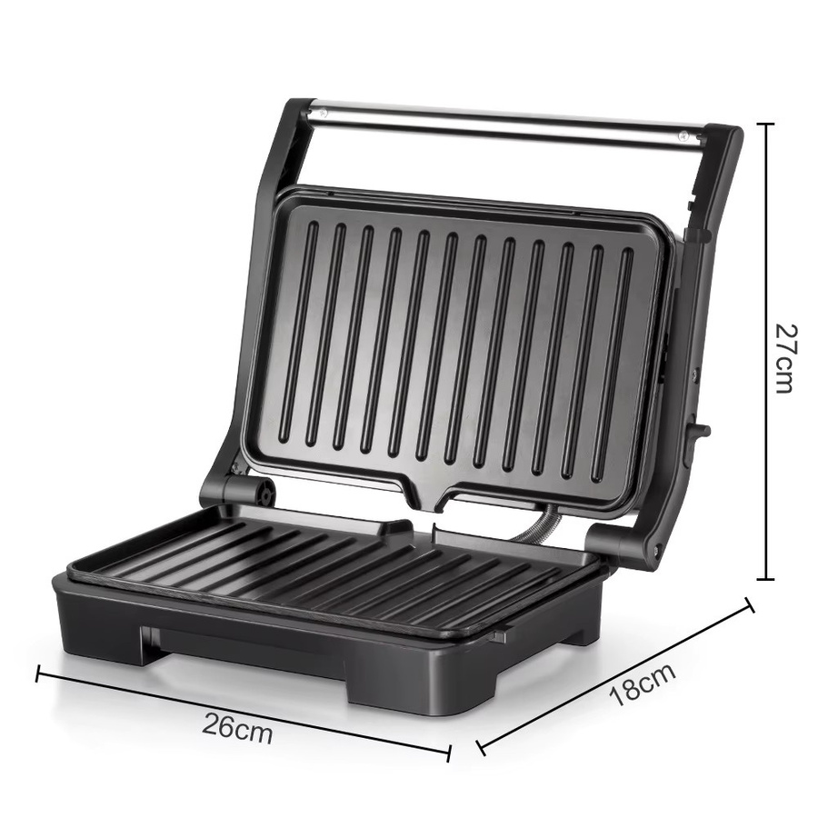 Bytelike Multifunktionaler Sandwichmaker und Kontaktgrill in Schwarz mit Doppelheizung und Antihaftbeschichtung - Bild 5