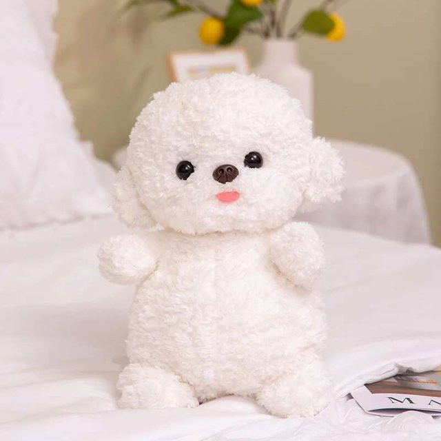 BC Pet Supplies Cartoon Bichon Zunge Rausstrecken Plüschtier, weiß - Bild 1