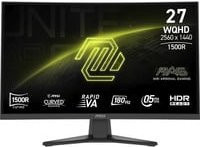 MSI MAG 275CQFDE E18 Gaming-Monitor mit 27 Zoll, QHD 1440p, VA-Panel, 180 Hz, Schwarz - Bild 1