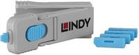 Lindy DisplayPort-Schloss Set mit 4 Schlössern in Blau und Grau - Bild 1