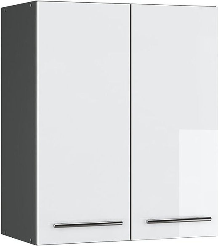 Vicco Hängeschrank Fame-Line Küchenschrank Weiß Hochglanz Anthrazit B: 60 cm, H: 72 cm, T: 34,1 cm - Bild 2