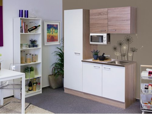 Flex-Well Singleküche Samoa in Weiß mit E-Geräten, Gesamtbreite: 150 cm - Bild 1