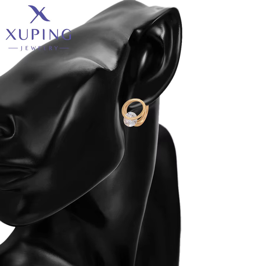 Xuping Jewelry Creolen, Gold, Kristall, Damen - Bild 3