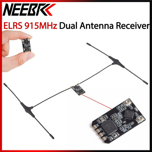 NeebRC ELRS 915 MHz Dual Antenne Diversity Receiver für FPV Long Range Drone und RC Quadcopter in Schwarz - Bild 1
