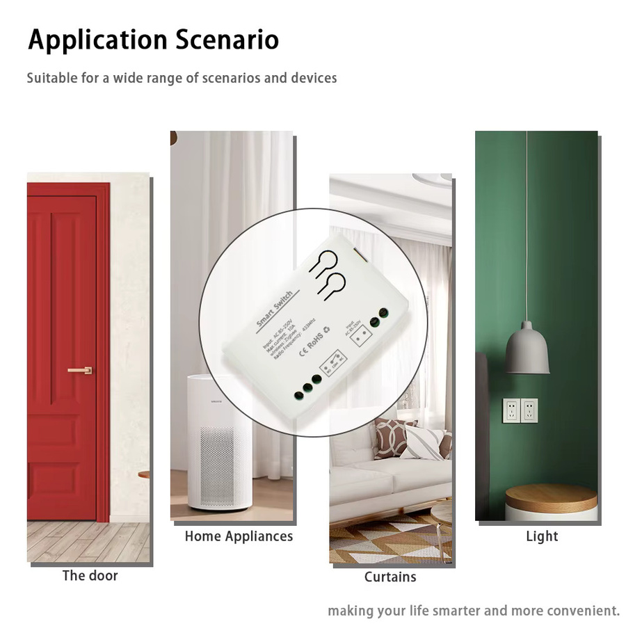 Tuya Zigbee 3.0 Smart Relais-Modul 1-Kanal Schalter-Controller mit Trockenkontakt NO NC COM in Weiß - Bild 2