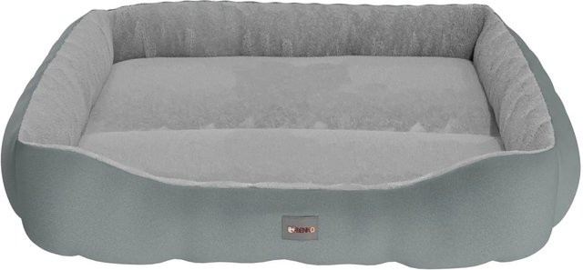 BENNO Hundebett SAMMY aus Polyester in Grau, rechteckig, rutschfest mit integriertem Spielzeug, B/T/H: 80 x 65 x 17 cm - Bild 2