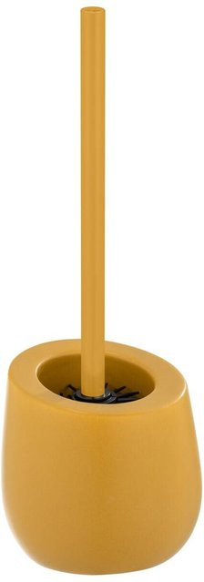 WENKO WC-Garnitur Badi aus Keramik mit Bürste in Gelb, B/T/H: 13,5 x 13,5 x 38,0 cm - Bild 1