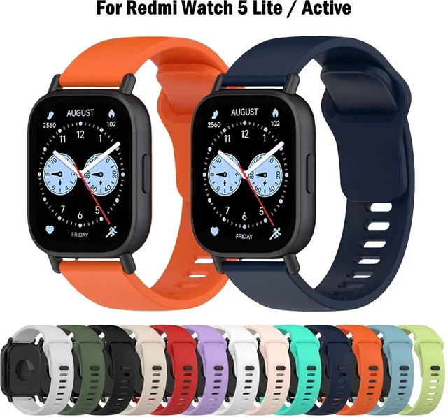 Xiaomi Uhrenarmband Silikon, Grau, Redmi Watch 5 Active/Lite - Bild 1