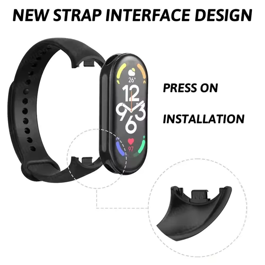 congdi Uhrenarmband Xiaomi Mi Band 8, Silikon, blue, Unisex - Bild 3