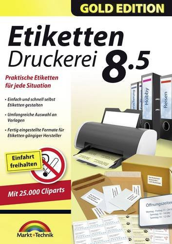 Markt & Technik Etiketten Druckerei 8.5 Gold Edition Vollversion für Windows, 1 Lizenz - Bild 1
